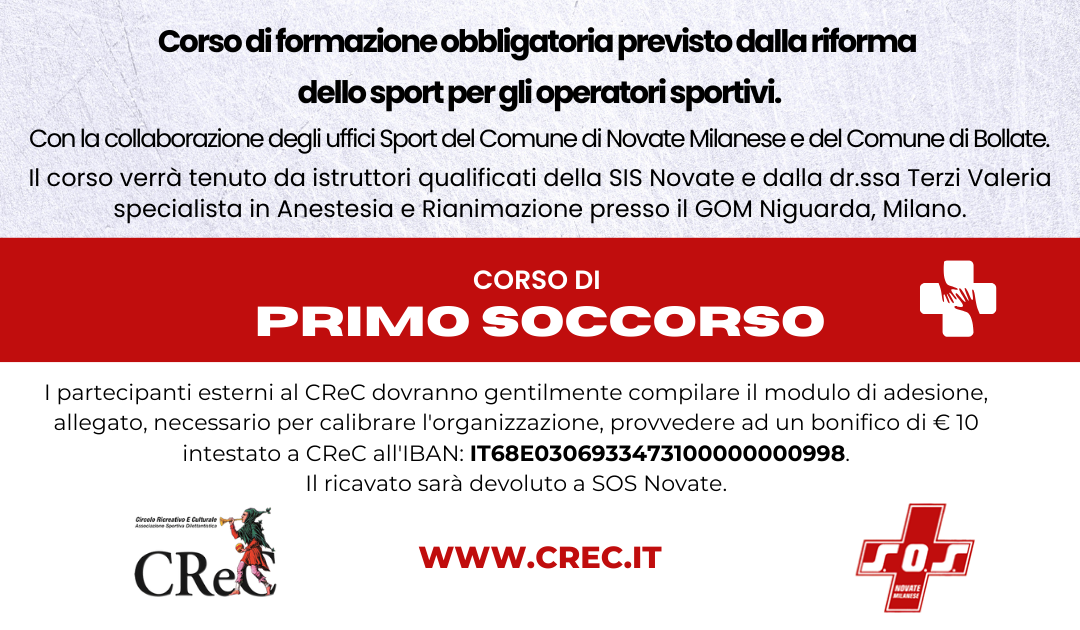 CORSO DI PRIMO SOCCORSO